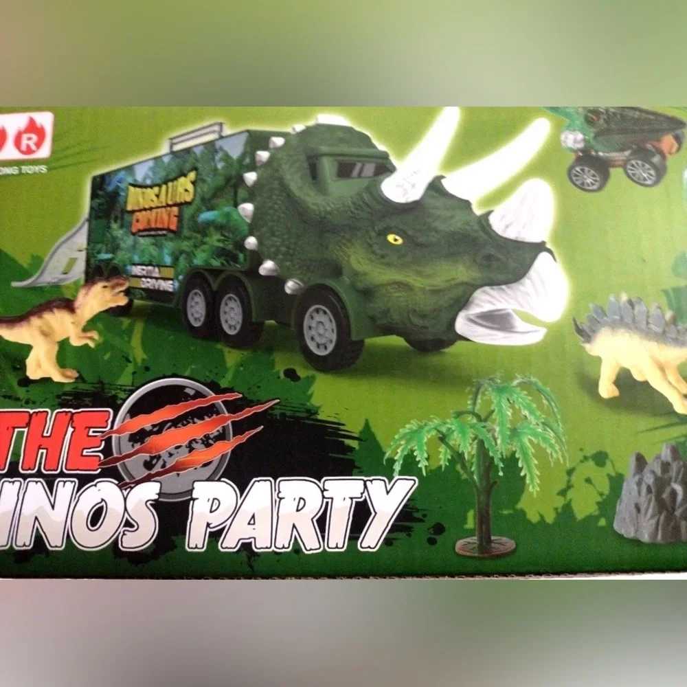 Dinosaur Transport Truck Playset with Mini Dino Cars